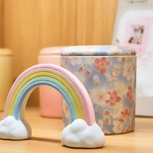 美濃燒 3吋骨灰盅 - 櫻花藍